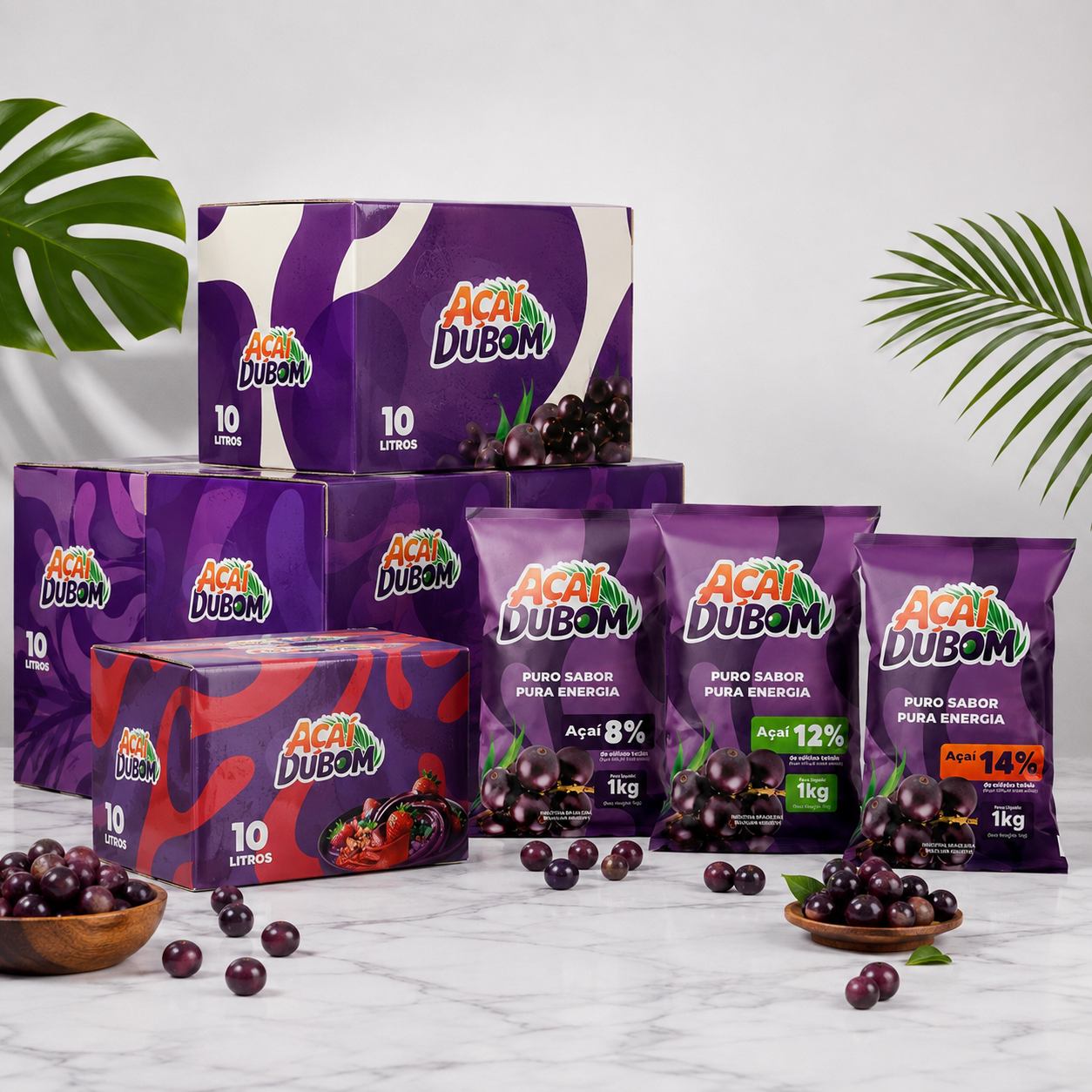 Embalagens de açaí para revenda
